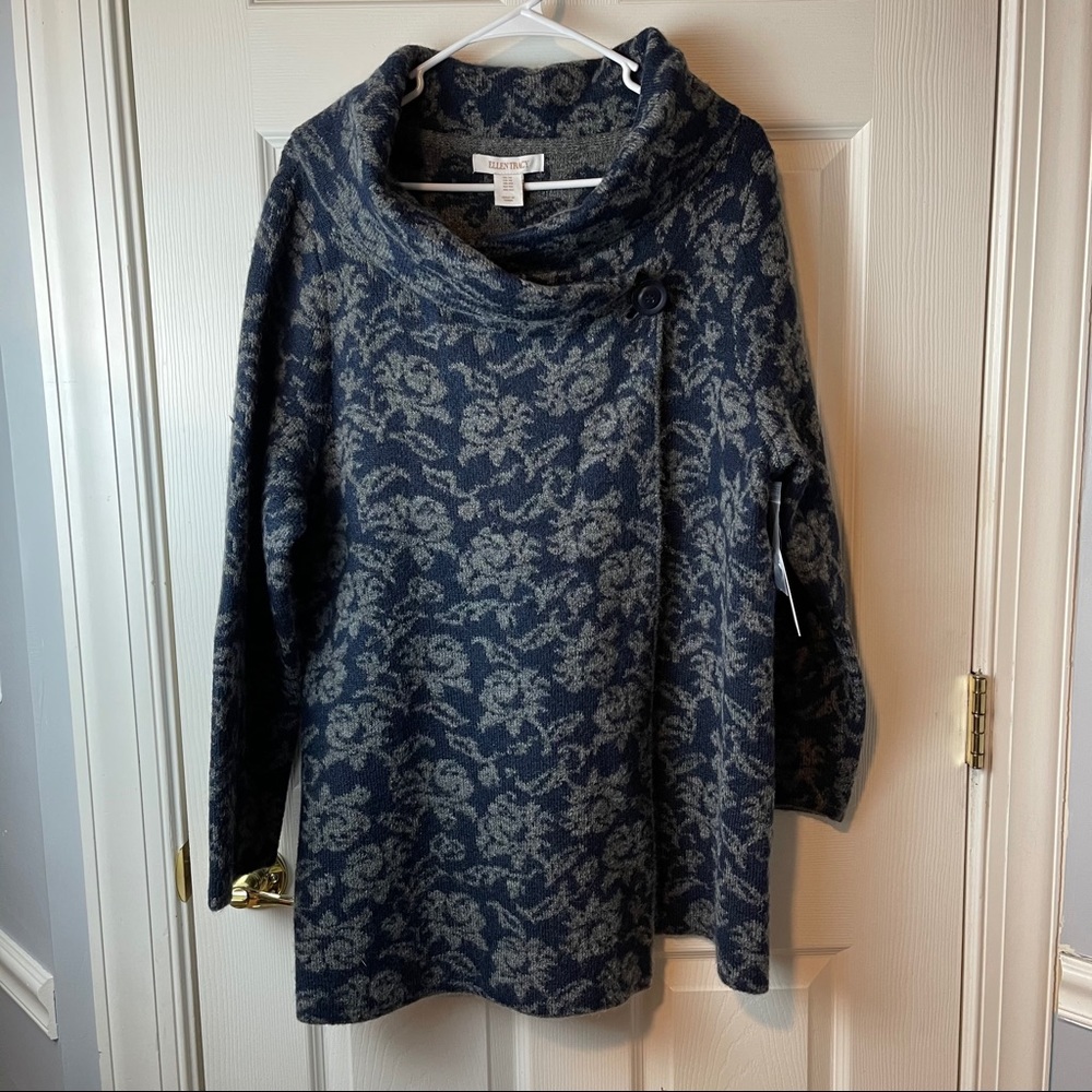 Ellen Tracy NWT Wool Blend Cardigan Wrap Sweater